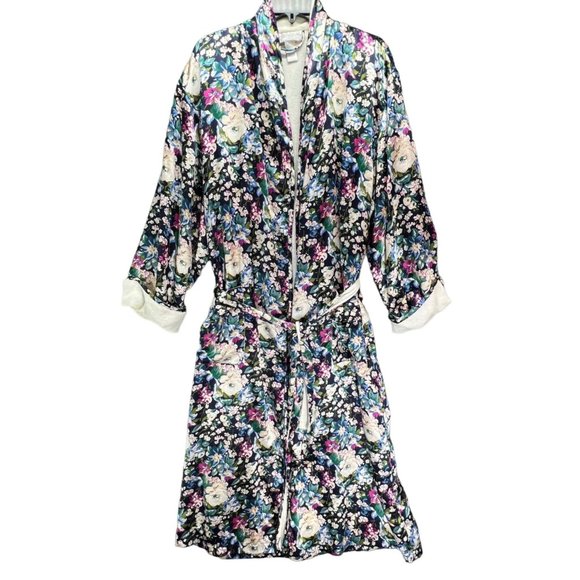Cacique Intimates & Sleepwear Cacique Womens Floral Silky Robe Sz L